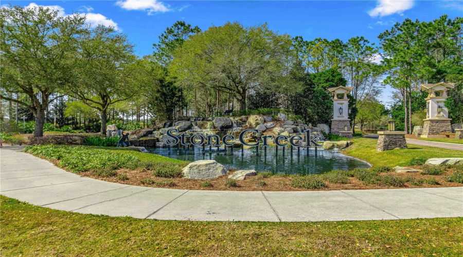 Stone Creek Entrance, Water Feature