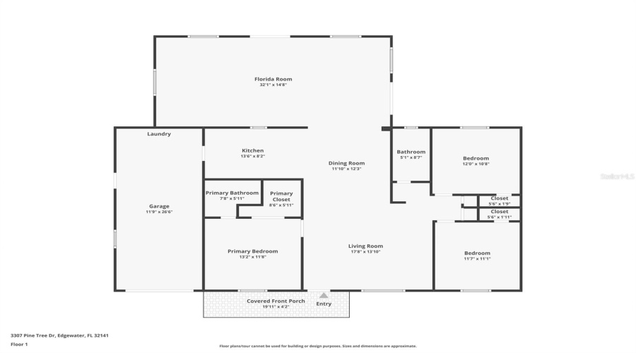 Edgewater, Florida 32141, 3 Bedroom Bedrooms, ,2 Bathroombathrooms,Residential,For Sale,Pine Tree,0,Mfrv4950871