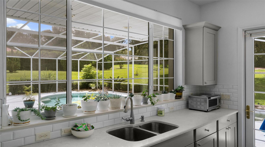 Kitchen Overlooking Pool
