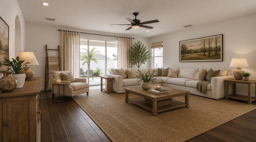 Great Room Virtually Staged