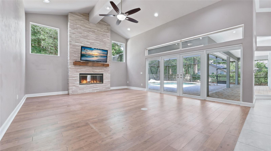 Family Room With French Doors To Lanai