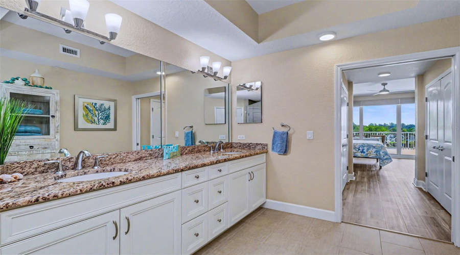 ..Primary Bathroom Looking Out Towards Master Bedroom.