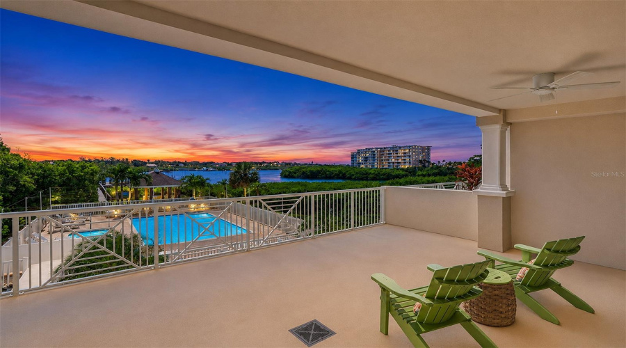 ... Room To Spare From Your Large 30' X 20' Balcony.. View From Master Bedroom Suite Looking Out Toward Balcony..