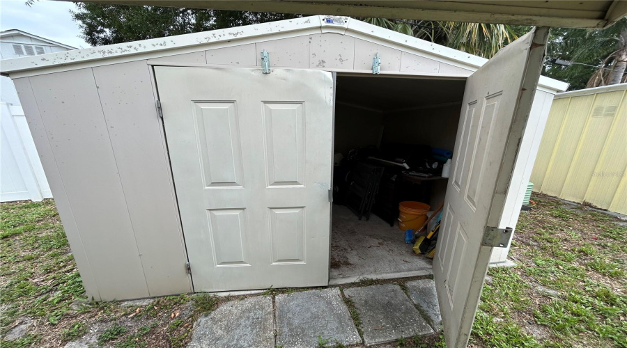 Shed In Backyard