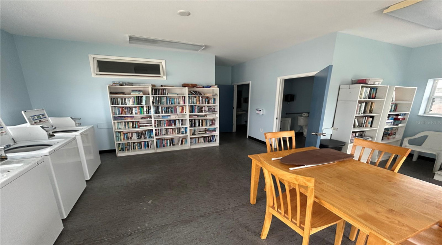 Library In Community Laundry Room