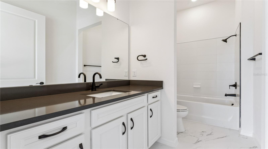 Secondary Bath Up-Graded Cabinetry