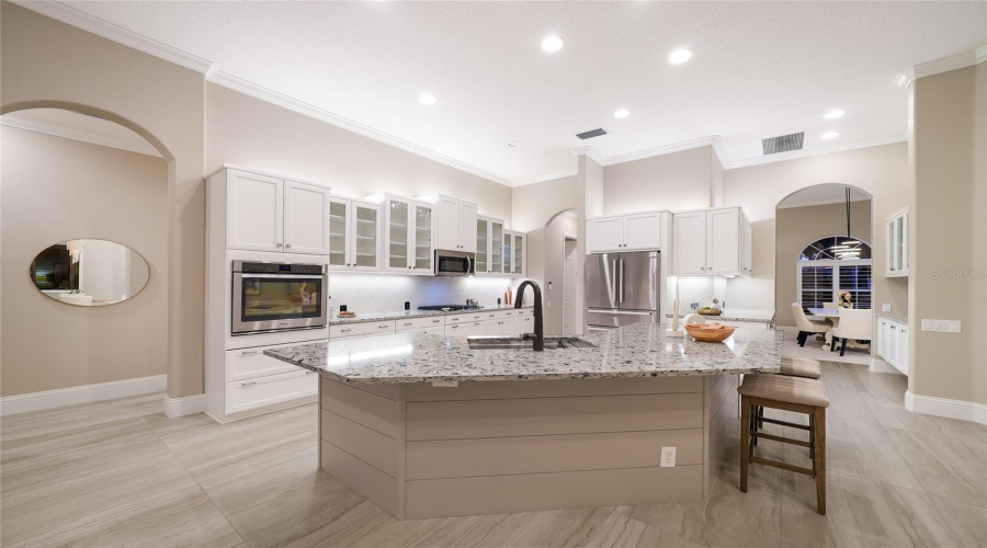 Counter Height Stone Island Centers The Updated Lakewood Ranch Kitchen