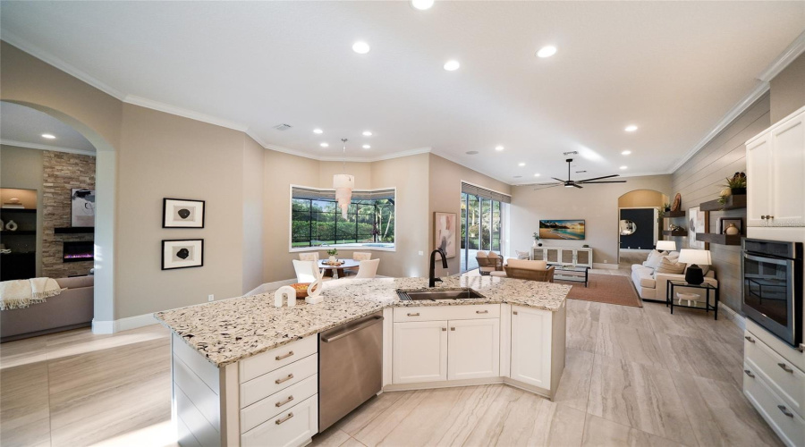 Brookhaven Cabinetry And Counter Height Stone Island In Updated Lakewood Ranch Kitchen