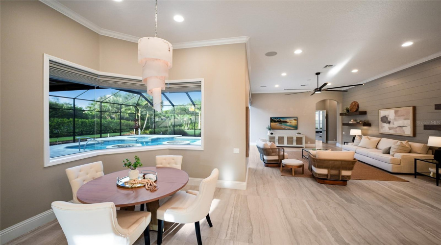 Breakfast Nook Open To The Great Room And Kitchen
