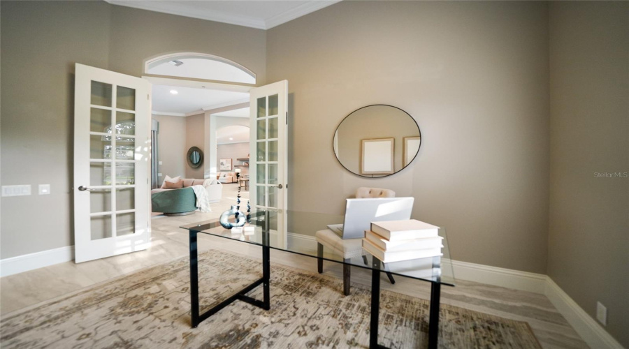 Separate Office Or Den With Double-Entry Doors, Plantations Shutters And Large Closet
