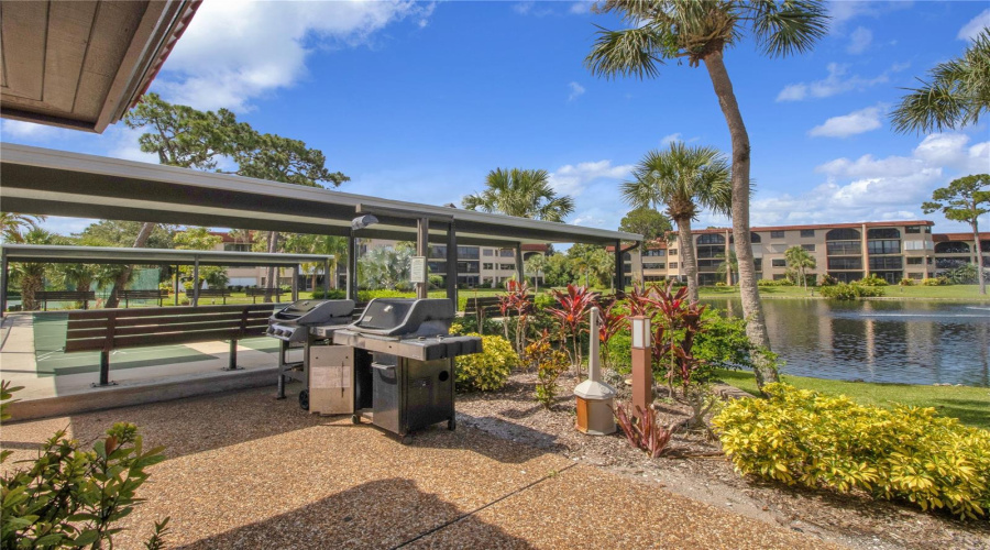 Bq Grills Next To Pool Area