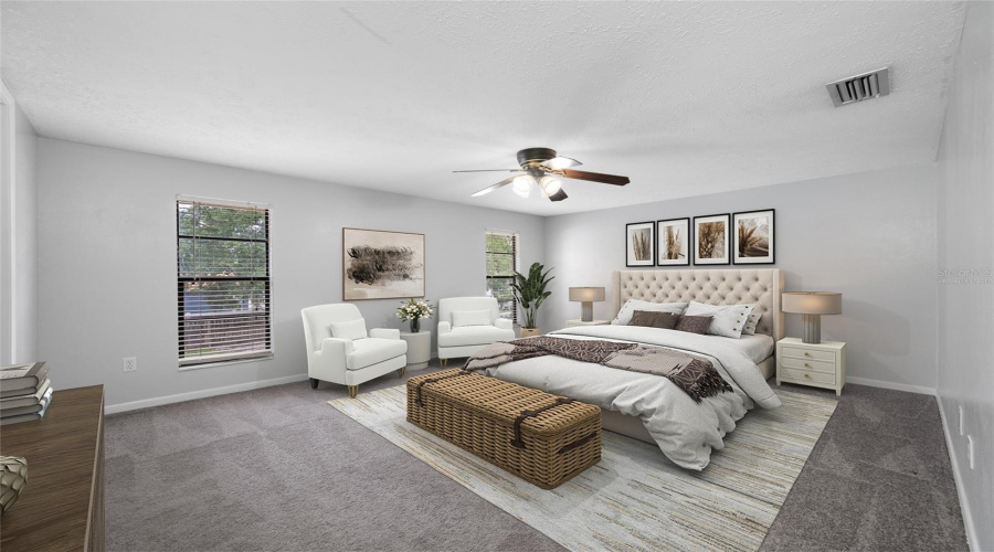 Virtually Staged Primary Suite