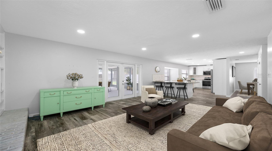 Virtually Staged Family Room