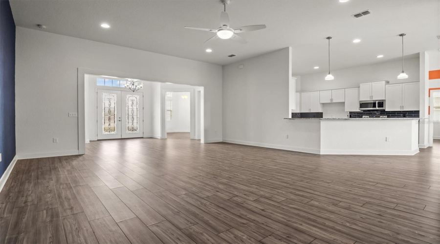 Living Room/Kitchen Open Floor Plan With