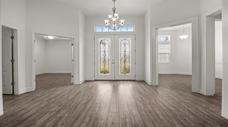 Entry Foyerdouble Entry Doors Offer Natural Light