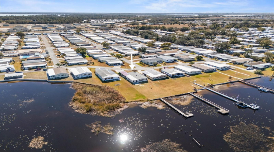 Aerial Of Back Of Property &Amp; Lake Henry