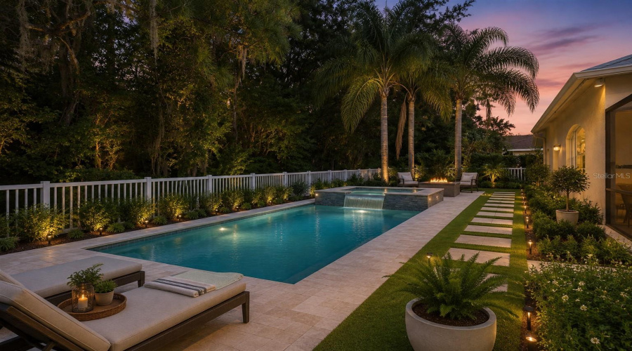 Ai-Generated Conceptual Rendering – Pool And Outdoor Features Shown Are Not Currently Existing. Image Is Intended To Illustrate The Potential Use Of The Backyard Space.