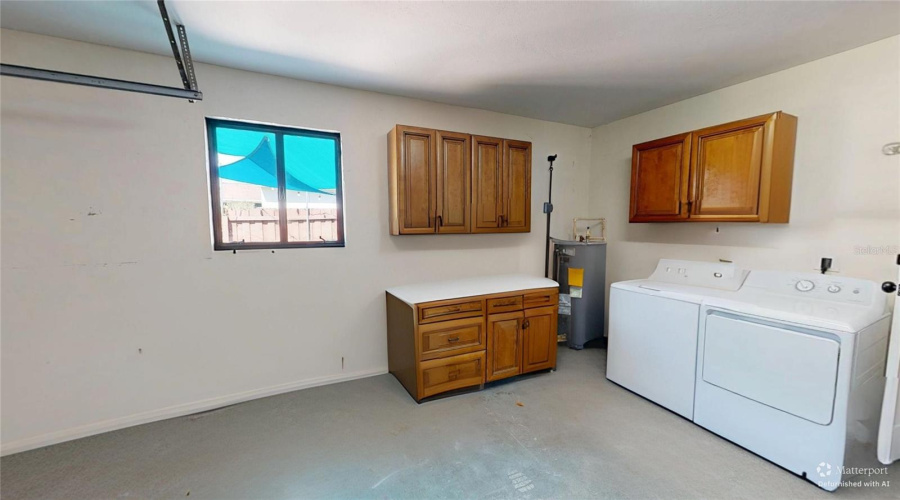 Laundry Area In Garage
