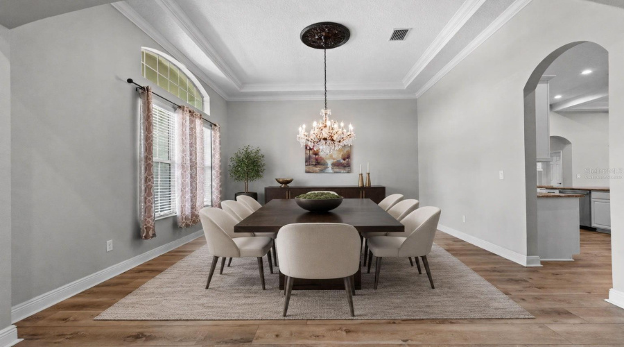 Virtually Staged Formal Dining Room