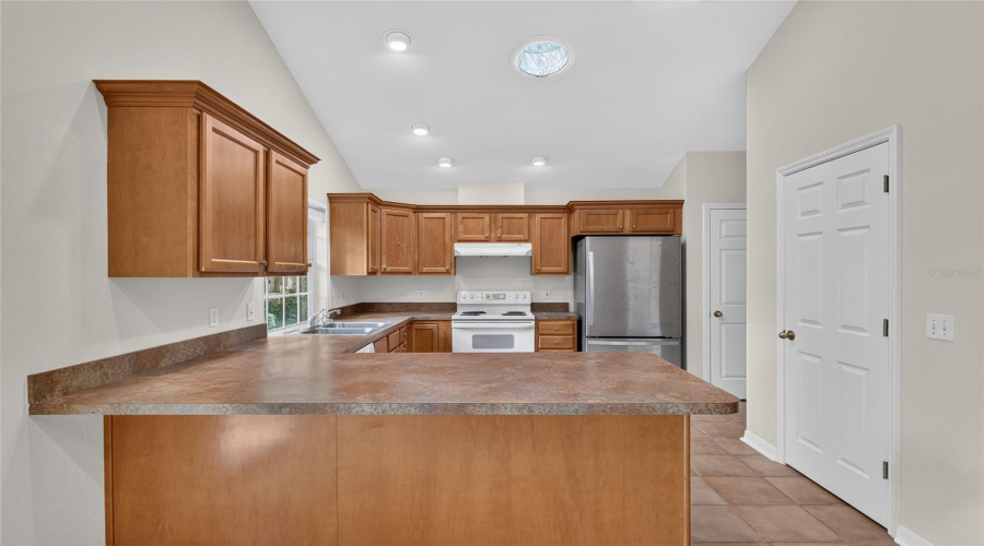 Kitchen With Wood Cabinets