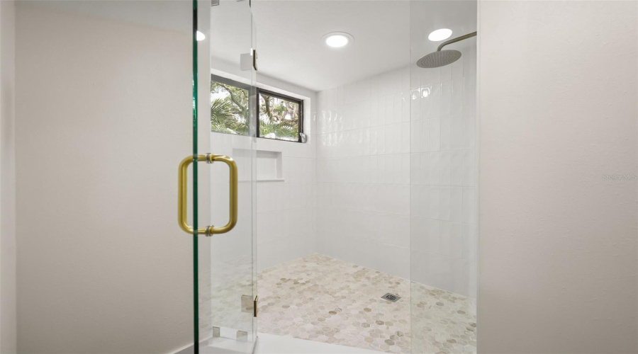 Shower In Primary En-Suite Bathroom
