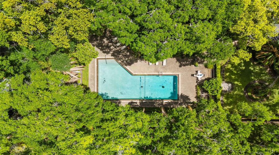Resort Style Pool Aerial View