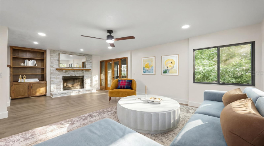 Virtually Staged Living Room