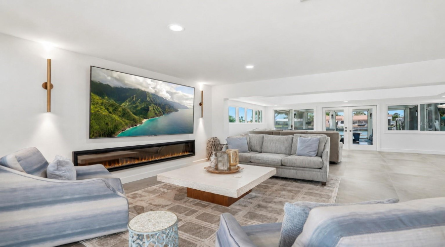 Living Room With Fireplace