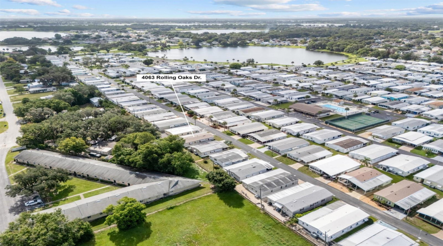 Aerial Of The Community And Home