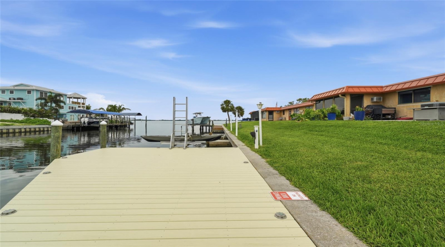 Private Dock With Kayak Lift In Photo