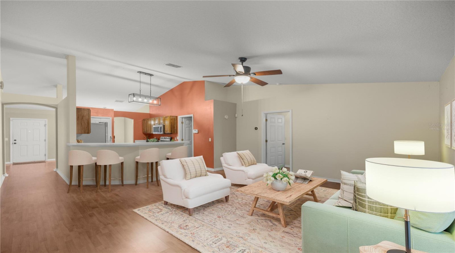 Living Room View- Virtually Staged
