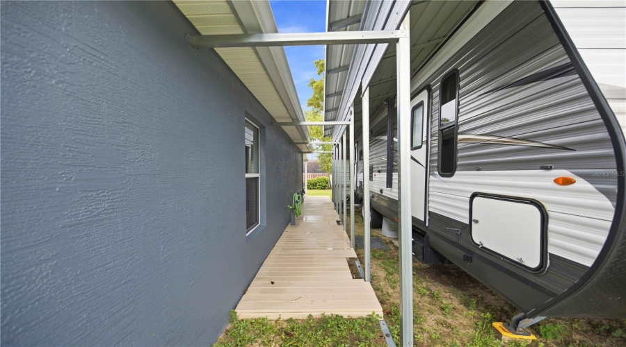 View Of Rv Metal Carport