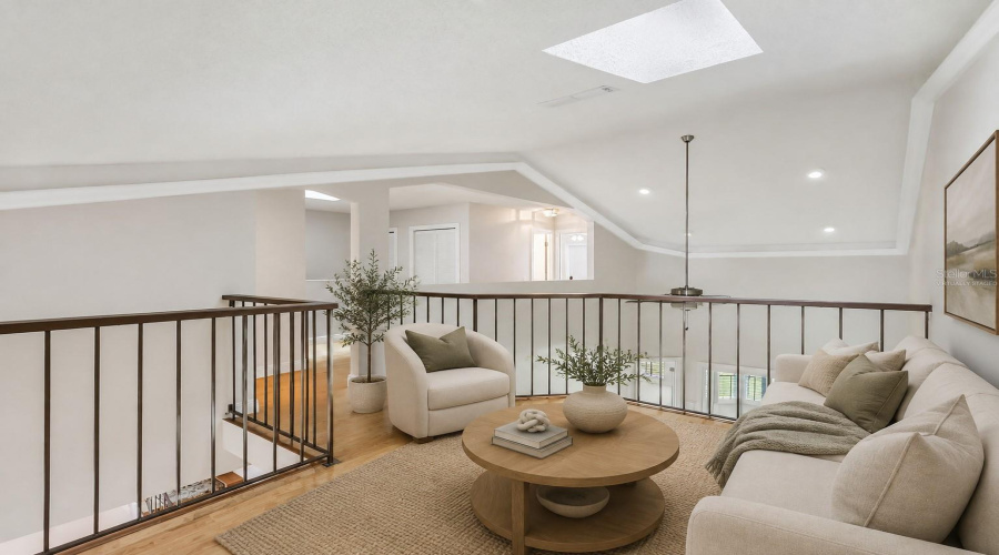 Virtually Staged Upstairs Loft.