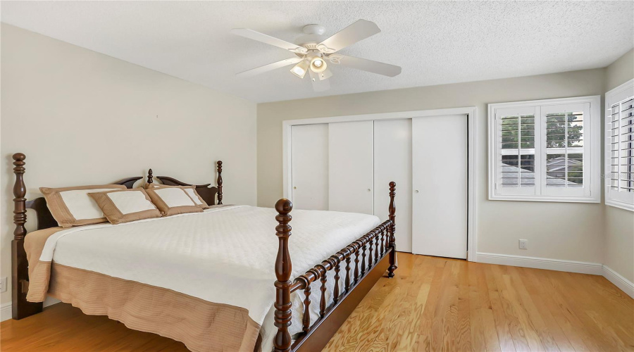 Upstairs Bedroom 3 With King Size Bed And Double Closet.