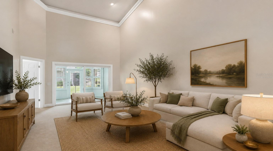Virtually Staged Living Room.