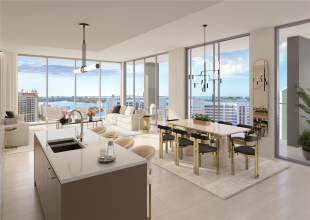 Harbor 4 great room rendering