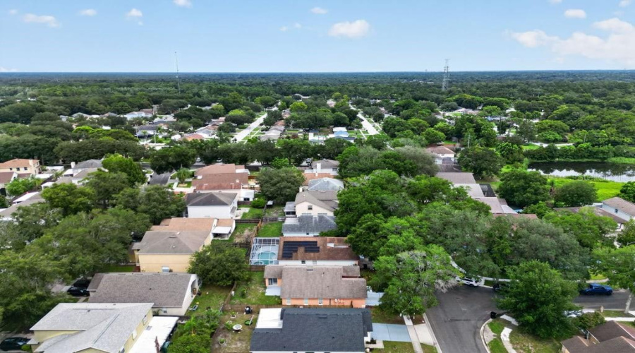 Aerial View Highlighting The Home'S Location Within The Neighborhood.