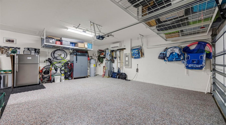 3 Car Garage With Epoxy Flooring And Separate Ac System