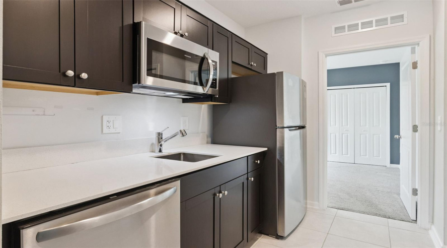 In-Law Kitchenette Looking Into Bedroom