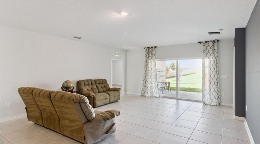 Family Room With View To Backyard