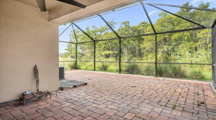Paved And Screened In Patio With Conservation Views