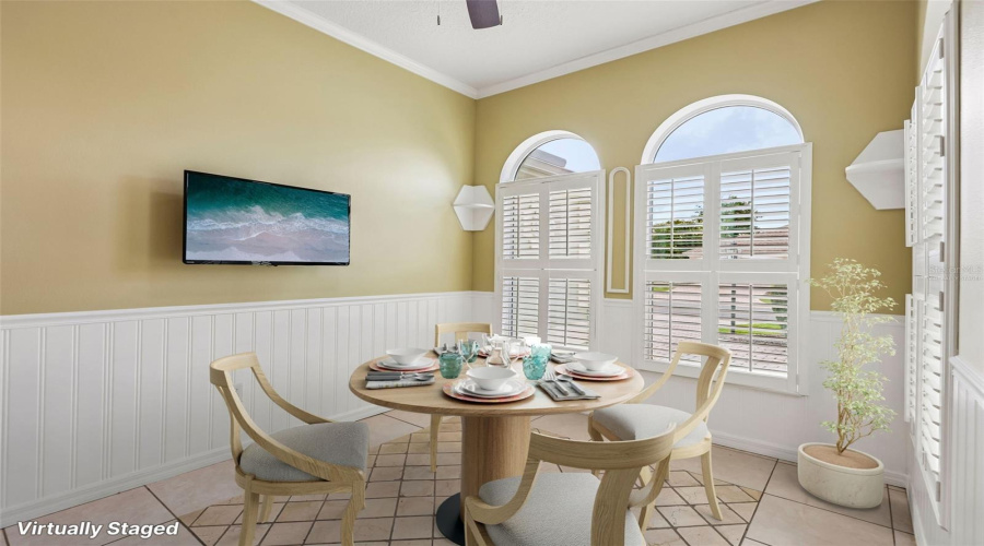 Virtually Staged Breakfast Nook