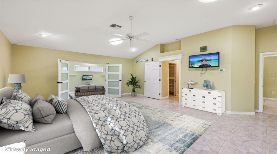 Virtually Staged Primary Bedroom Suite