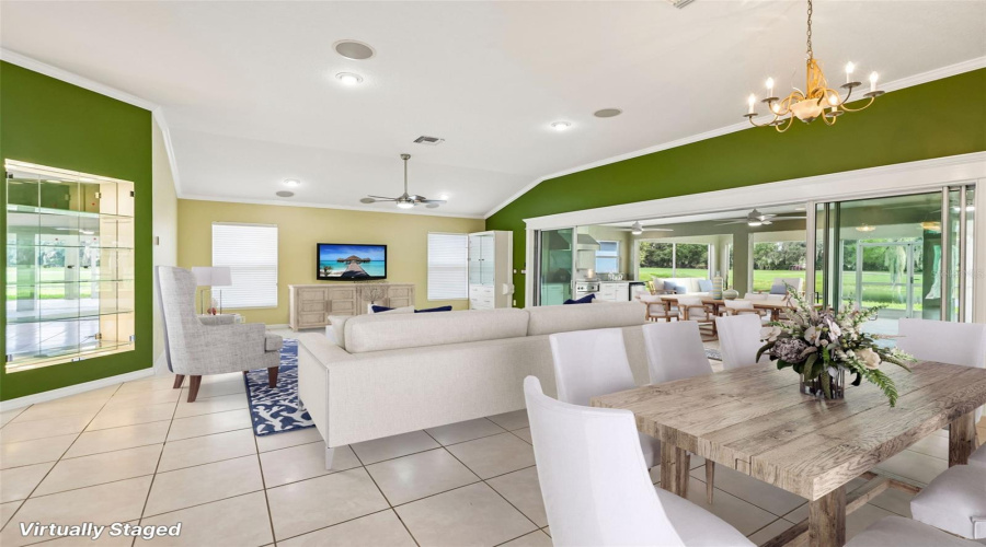 Vitually Staged Living/Dining 28' X 17'