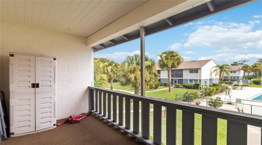 Rear Balcony-Style Porch With View Of Courtyard