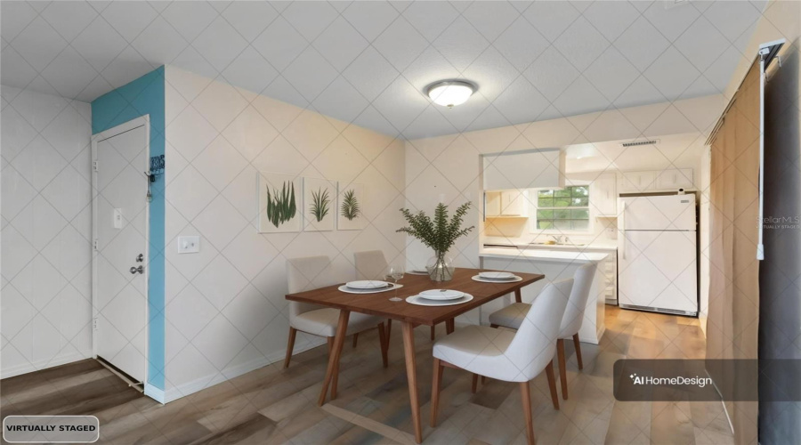 *Virtually Staged: Dining Room To Kitchen