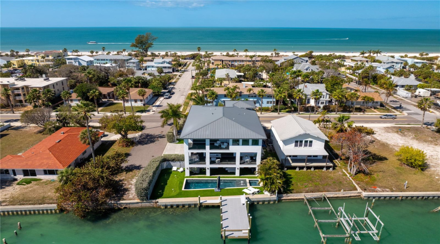 Drone Photo On The Home Of The Exterior Rear