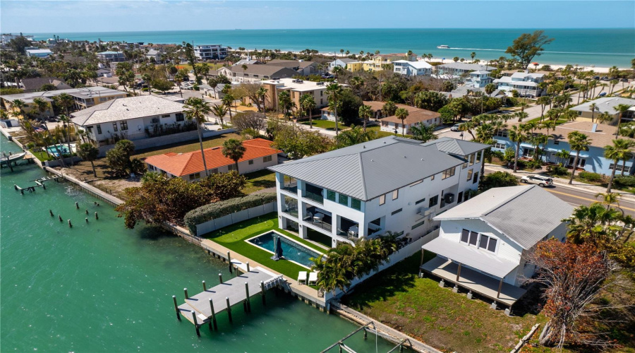 Drone Photo On The Home Of The Exterior Rear