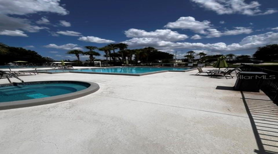 View From Hot Tub To Pools