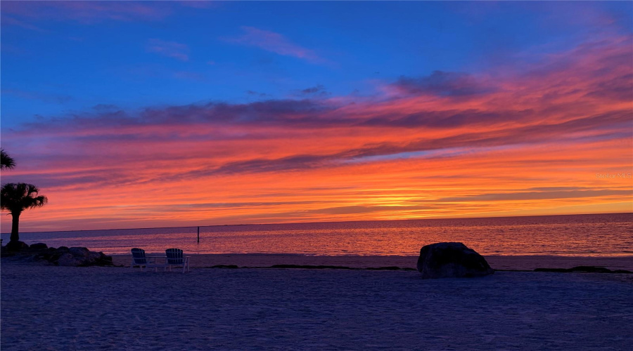 One Of Many Sunsets - Taken At Gulf Harbors Private Beach
